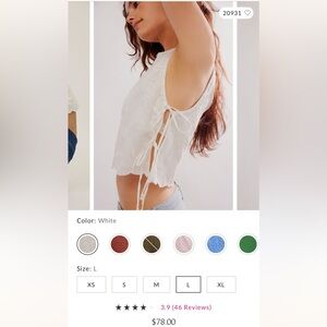 Free People Faded Gardens Tank